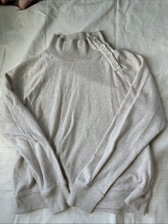 J. Crew Factory Sweaters - J. Crew Factory Oatmeal Button-Shoulder Turtleneck Sweater